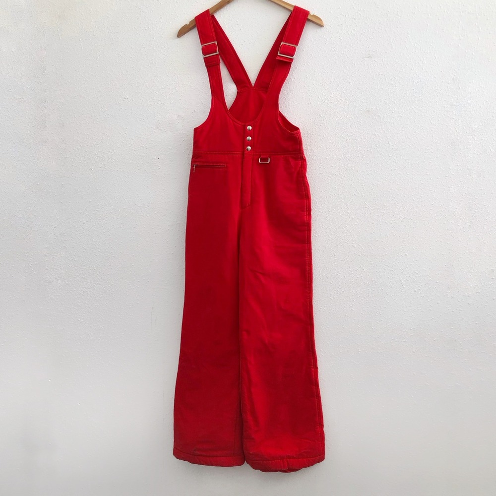 BOGNER‎ Red Ski Bib Pants Size 8 (runs small)